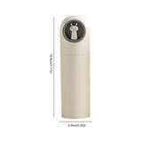 Beige portable plastic travel toothbrush case with sealing lid that doubles as a mouthwash cup, compact size
