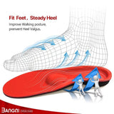 3ANGNI red cork full-length orthotic arch support insoles for flat feet and plantar fasciitis, men size 9-9.5 - view 5
