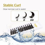 Bingling easy fan DD curl eyelash extensions tray 0.07mm 8mm black silk volume lashes cruelty free - view 4