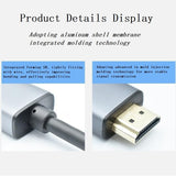 CORN silver HDMI male to DisplayPort female adapter cable DZ-X-131 with gold-plated connectors, 6.5 inches - view 5