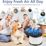 Two white Cabiclean TZ-K1 HEPA replacement filters 5.2x5.2x3.7 inches with activated carbon layer, sealed in plastic wrap - view 6