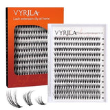 VYRILA 240 individual DIY lash clusters in mixed 8-16mm lengths with C curl and 3D wispy faux mink finish, black