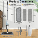 TRAV-ROUND Spray Mop – 360° Swivel Microfiber Wet & Dry with 3 Washable Pads – Open Box — view 8 of 8