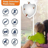 White polyester mesh magnetic screen door 36x78 inches with center magnetic seam closure mounted on a residential door frame - view 4
