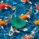 FLFK Fish in Water Peel & Stick Wall Decals – 6pc 15.74x15.74in