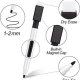 Set of 24 RYHBETH magnetic fine point dry erase markers in assorted colors displayed on a whiteboard - view 3