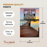 Set of 6 unframed 11x17 motivational typography wall art prints with vivid multicolor designs on matte archival paper - view 3