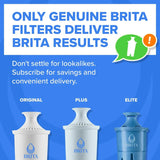 Brita Metro white BPA-free 6-cup water filter pitcher with easy-fill locking lid on kitchen countertop - view 2