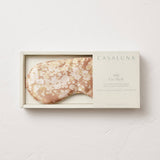 Casaluna Silk Eye Mask – Blush Pink Floral Print with Adjustable Strap — view 3 of 4