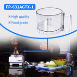 Transparent 7-cup plastic food processor work bowl with 2-tab locking rim, compatible with Cuisinart DLC-10 models - view 6