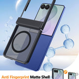 FNTCASE Samsung Galaxy Z Flip 8 Magnetic Hinge Protector Case - Matte Black — view 4 of 7