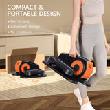 GUGTTR under desk elliptical pedal exerciser shown on floor beneath a desk, compact 17x15 inch unit with remote control - view 7