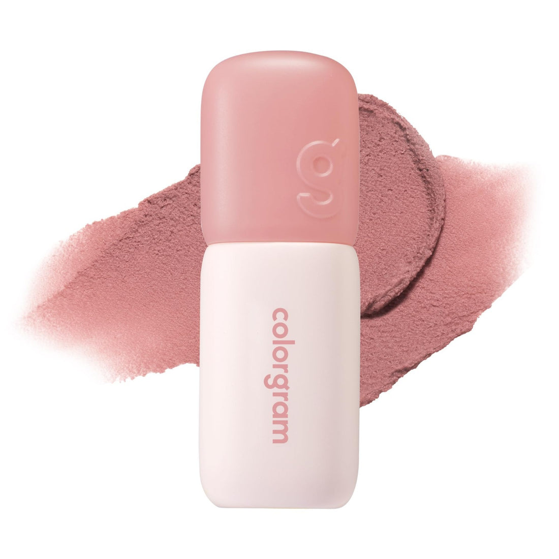 COLORGRAM Nude Blur Tint tube in shade 02 Charming Pink, a K-beauty matte lip and cheek tint compact travel size