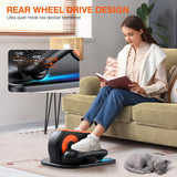 DUREXO EB-032 orange under desk elliptical pedal exerciser with LCD display and wireless remote control - view 3