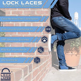 Lock Laces 48" Black Flat Elastic No-Tie Shoelaces – Unisex — view 2 of 6