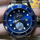 Devaco Men's Blue Dial Stainless Steel Quartz Analog Watch with Date