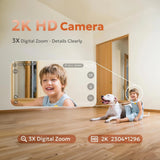 Owltron 2K indoor WiFi security camera with infrared night vision and two-way audio for baby and pet monitoring - view 2