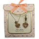 A New Day Pet Mom Necklace & Pet Tag Set – Gold Dipped CZ Heart Paw
