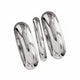 Bowdcvy Chunky Silver Bangle Bracelets – Set of 3 Wide Cuff Stackable