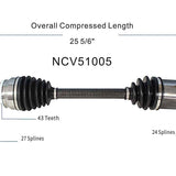 GSP Front Left CV Axle Shaft Assembly – 2006-2010 Mitsubishi Eclipse 3.8L — view 6 of 7
