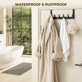 Optish 12-Hook Over-the-Door Coat & Towel Rack – No Drill, Matte Black — view 6 of 8