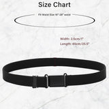 Three black elastic stretch kids belts with magnetic buckle closures by AWAYTR, adjustable for waist sizes 15 to 28 inches - view 4