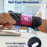 Fitomo rose-colored adjustable wrist brace with open thumb splint and hook-loop strap, size S/M, on white background - view 4