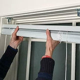 Classic Touch cordless white vinyl mini blind 20 inches wide by 64 inches long with routless slats for outside mount installation - view 2