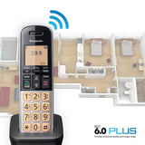 Panasonic KX-TGB810S black and silver compact cordless phone with base and handset, DECT 6.0 caller ID - view 8