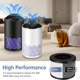 Two white Cabiclean TZ-K1 HEPA replacement filters 5.2x5.2x3.7 inches with activated carbon layer, sealed in plastic wrap - view 8