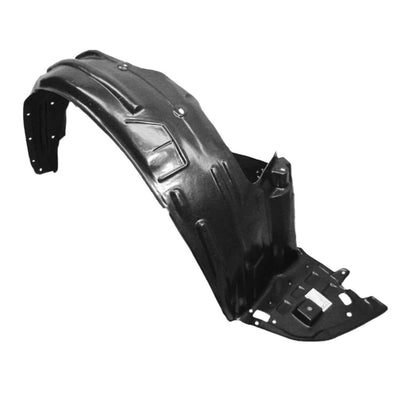 Black plastic front right passenger side fender liner splash guard for 2005-2007 Honda Odyssey, OEM replacement part