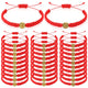 Landical St Benedict Medal Bracelets – Red & Gold Cord, 20-Pack