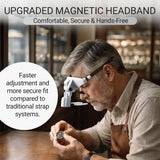 YOCTOSUN LED Headband Magnifier – 6 Lenses 1.0X–4.0X USB-C Rechargeable – Open Box — view 8 of 8