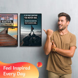 Set of 6 unframed 11x17 motivational typography wall art prints with vivid multicolor designs on matte archival paper - view 8