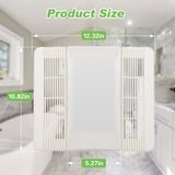 White ABS plastic replacement lens and grille cover for Broan Nutone bathroom exhaust fan, model 85315000 - view 2