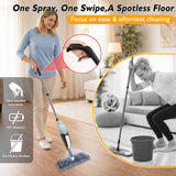 TRAV-ROUND Spray Mop – 360° Swivel Microfiber Wet & Dry with 3 Washable Pads – Open Box — view 6 of 8