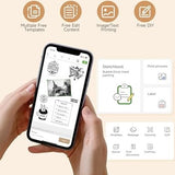iDPRT S1 mini portable Bluetooth thermal label maker printer in white, compact 3x3 inch design with USB-C port - view 5