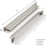 5-Pack 7" Brushed Nickel Cup Pulls – Modern Cabinet Drawer Handles — view 3 of 5