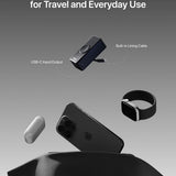 Intoval B5 portable 4500mAh magnetic wireless power bank charging an Apple Watch and iPhone simultaneously - view 6