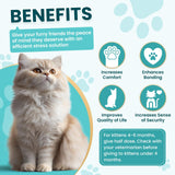 Bottle of MNQAXZ cat calming chews 140 count chicken flavor soft chews for anxiety relief in cats - view 7