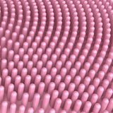 Pink Farsaw silicone facial cleansing brush with heated eye massager attachment, USB rechargeable, waterproof design - view 7