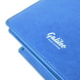Galileo sky blue faux leather double book cover holding AA Big Book and 12 Steps 12 Traditions with embossed silver Serenity Prayer - view 6