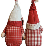 Handmade Mr & Mrs Gnome Set – 8" Red Plaid Heart Mother's Day Figurines — view 4 of 4