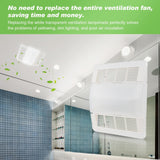 White ABS plastic replacement lens and grille cover for Broan Nutone bathroom exhaust fan, model 85315000 - view 3