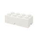 LEGO White 8-Stud Brick Storage Box 12L Stackable Toy Organizer with Lid