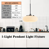 Kinglong chrome and glass pendant light fixture with adjustable cord hanging, farmhouse style LED kitchen island light - view 4