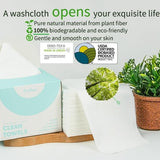 FUNFEEL white disposable face towels 10x12 inch plant-based biodegradable 55-count pack for makeup removal sensitive skin - view 7