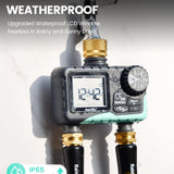 RAINPOINT blue 2-outlet hose sprinkler timer with digital display, 2-zone programmable water timer for garden irrigation - view 5