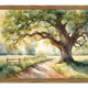 WGTUWY Framed Vintage Oak Tree Landscape Canvas Print 16x24 In