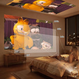 YOTON Y3 yellow mini projector with 360-degree rotating stand, compact 317g portable home theater projector - view 3